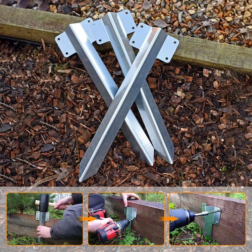 10x railway sleeper brackets - 10x,